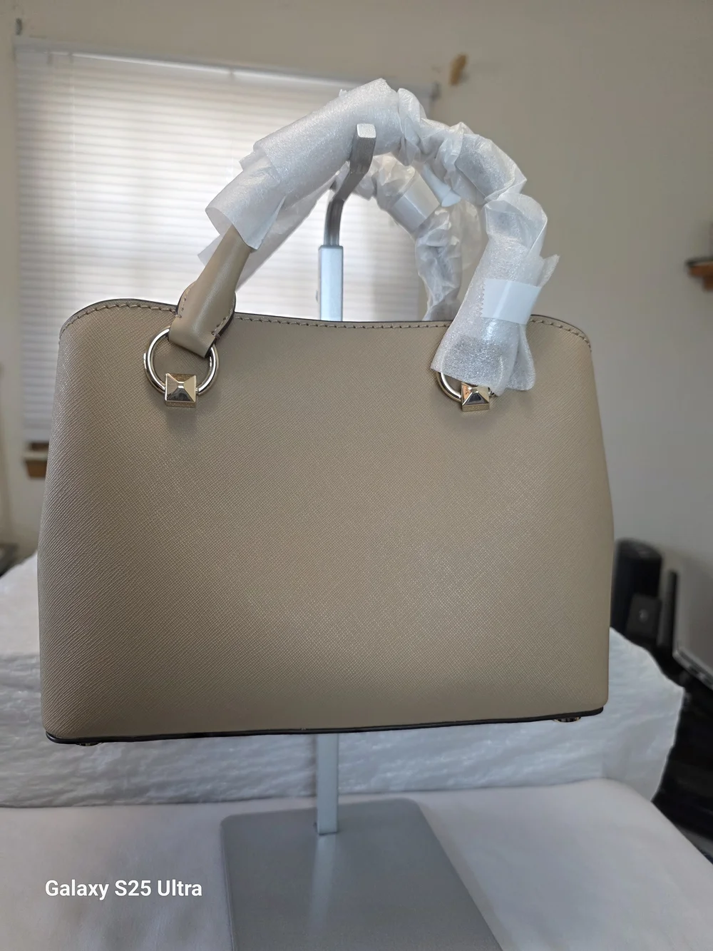 MICHAEL Michael Kors Edith Small Saffiano Leather Satchel In Camel